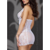 Chilirose Nuisette dos nu en dentelle - Blanche